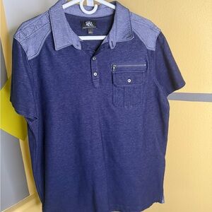 ROCK REVIVAL Navy Polo Shirt with Pocket Detail 4 Shirt Bundle 2 LARGE 2 X-LARGE